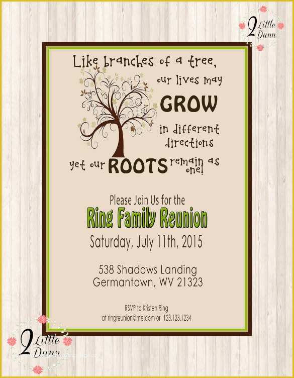 Free Printable Save The Date Family Reunion Templates