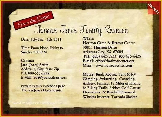 Free Printable Save the Date Family Reunion Templates Of Family Reunion Invitation Samples