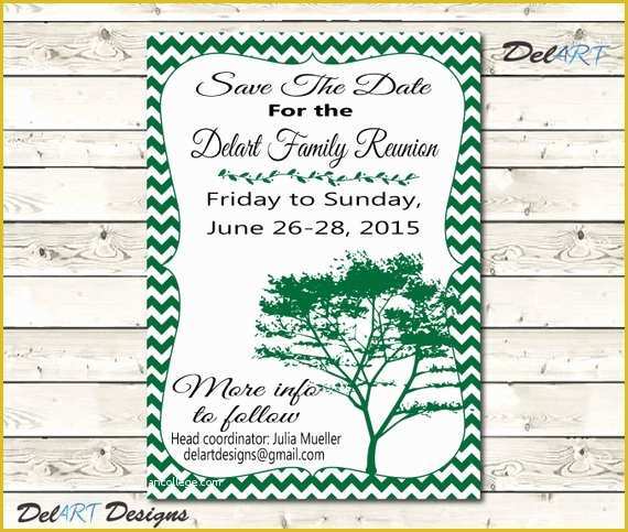 Free Printable Save the Date Family Reunion Templates Of Family Reunion Save the Date or Invitations by Delartdesigns