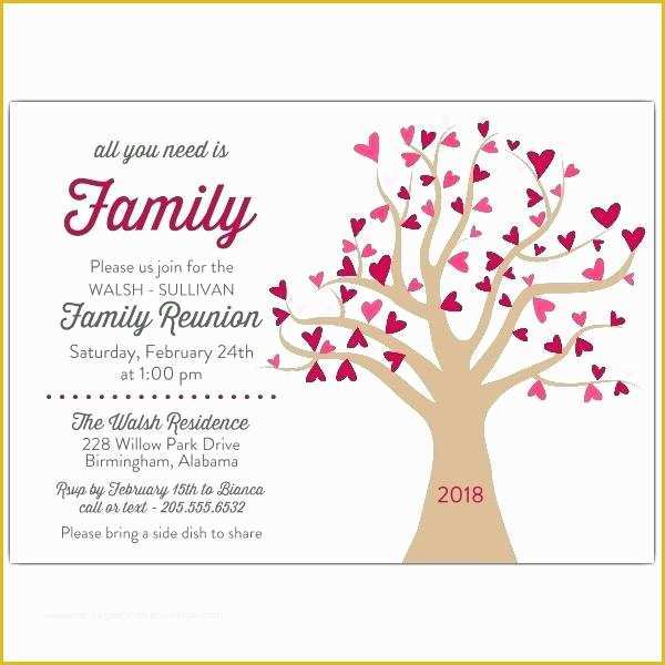 Free Printable Save the Date Family Reunion Templates Of Family Reunion Tree Trees and Doves