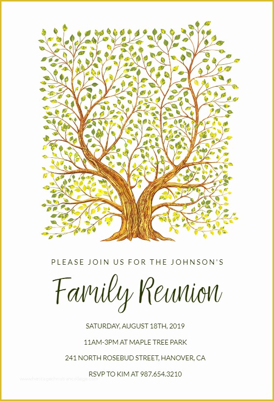 Free Printable Save the Date Family Reunion Templates Of Familytree Free Family Reunion Invitation Template