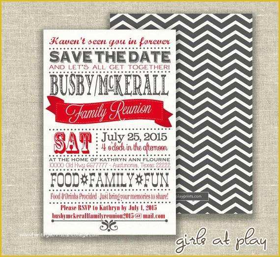 Free Printable Save the Date Family Reunion Templates Of Items Similar to Family Reunion Invitation Save the Date