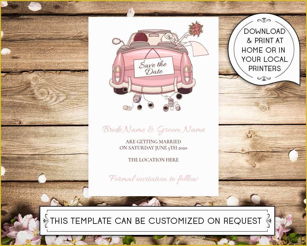 Free Printable Save the Date Invitation Templates Of Diy Printable 5x7 Save the Date Invitation Template Car