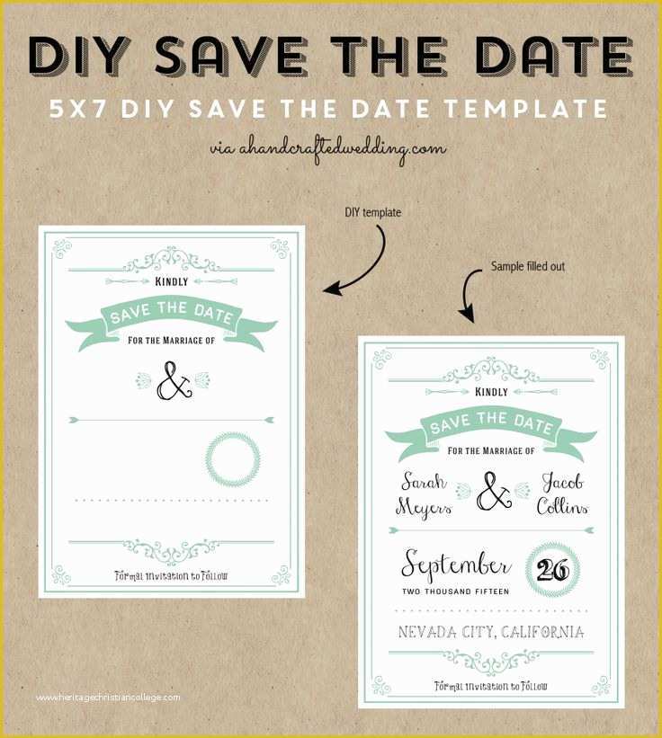 Free Printable Save the Date Invitation Templates Of Free Printable Wedding Invitation Template