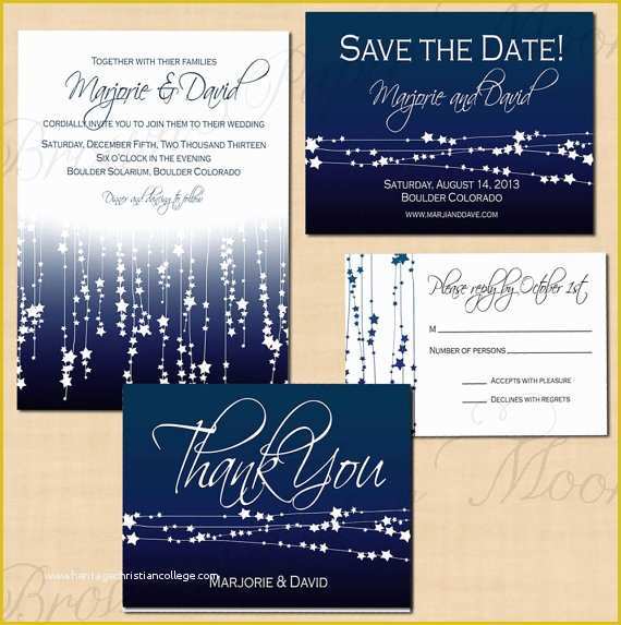Free Printable Save the Date Invitation Templates Of Midnight Blue Star Streamers Save the Date Invitation Rsvp