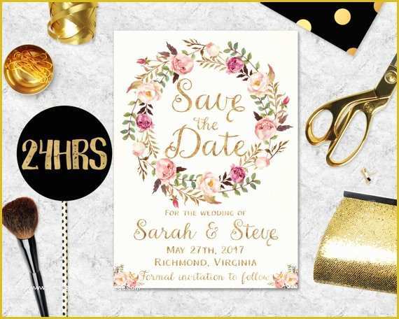 Free Printable Save the Date Invitation Templates Of Printable Save the Date Template Save the Date Printable