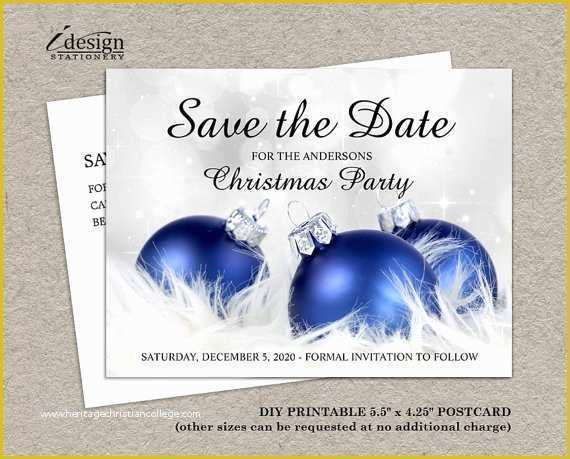 Free Printable Save the Date Invitation Templates Of Save the Date Christmas Party Template Free Invitation