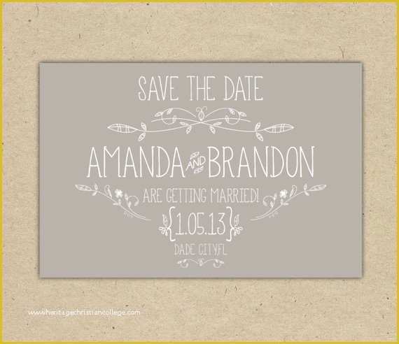 Free Printable Save the Date Invitation Templates Of Save the Date Custom Printable Template Vintage 2054