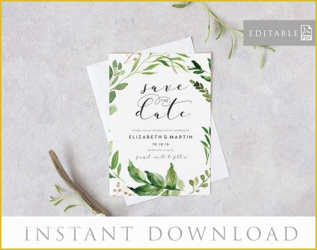 Free Printable Save the Date Invitation Templates Of Save the Date Editable Pdf Template Instant Download