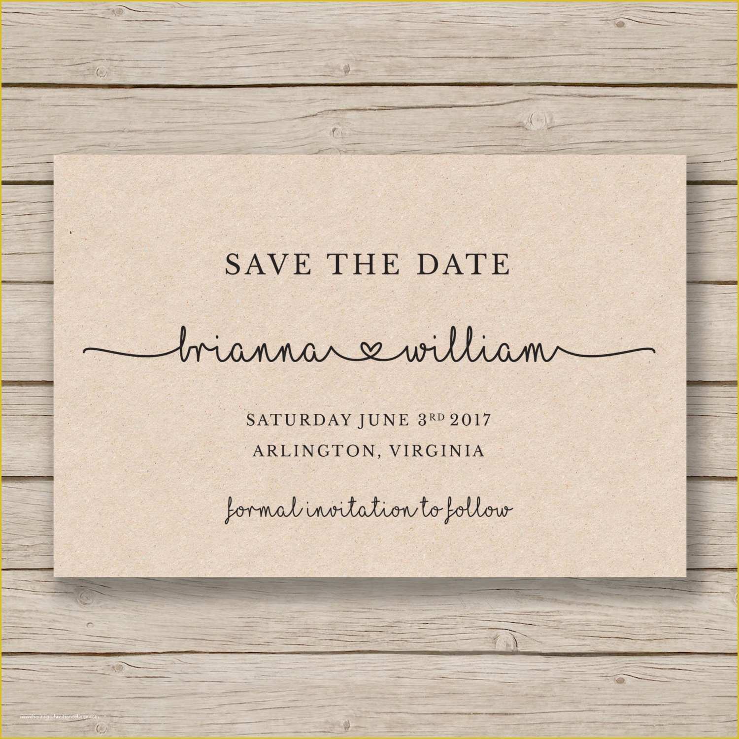 Free Printable Save the Date Invitation Templates Of Save the Date Printable Template Editable by You In Word