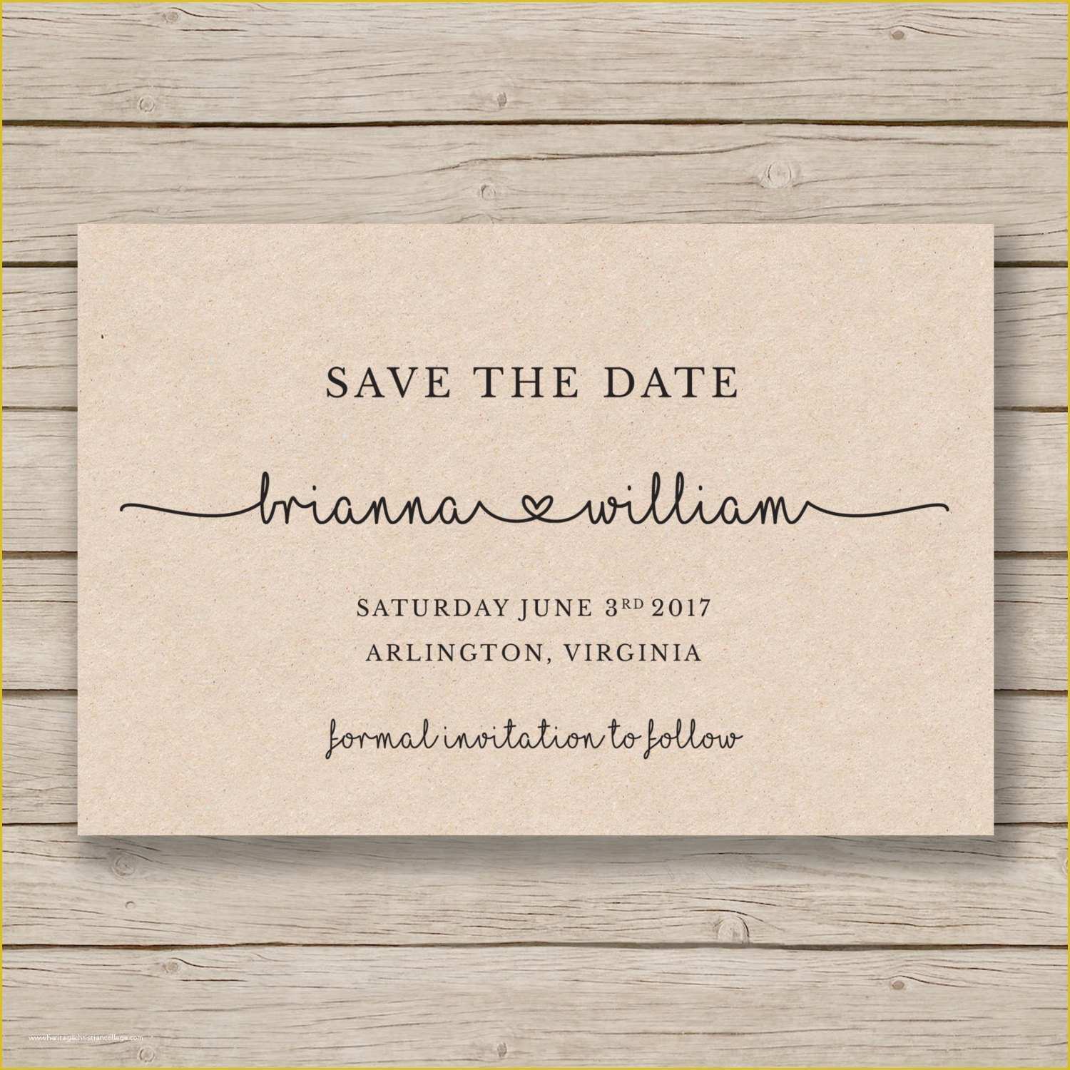 Free Printable Save The Date Invitation Templates Of Save The Date Printable Template Editable