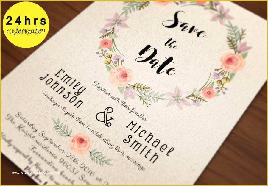 Free Printable Save the Date Invitation Templates Of Save the Date Template Save the Date Printable