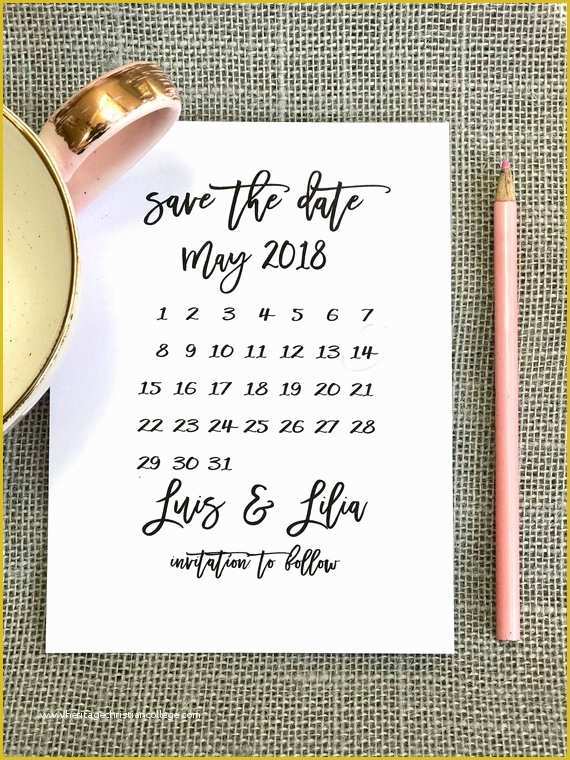 Free Printable Save the Date Invitation Templates Of Save the Date Template Save the Dates Printable Save the