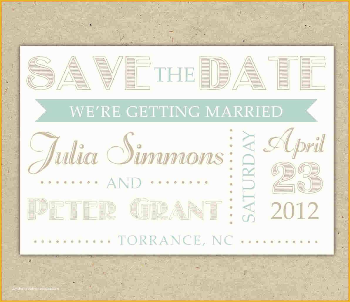 Free Printable Save the Date Invitation Templates Of Save the Date Template Word