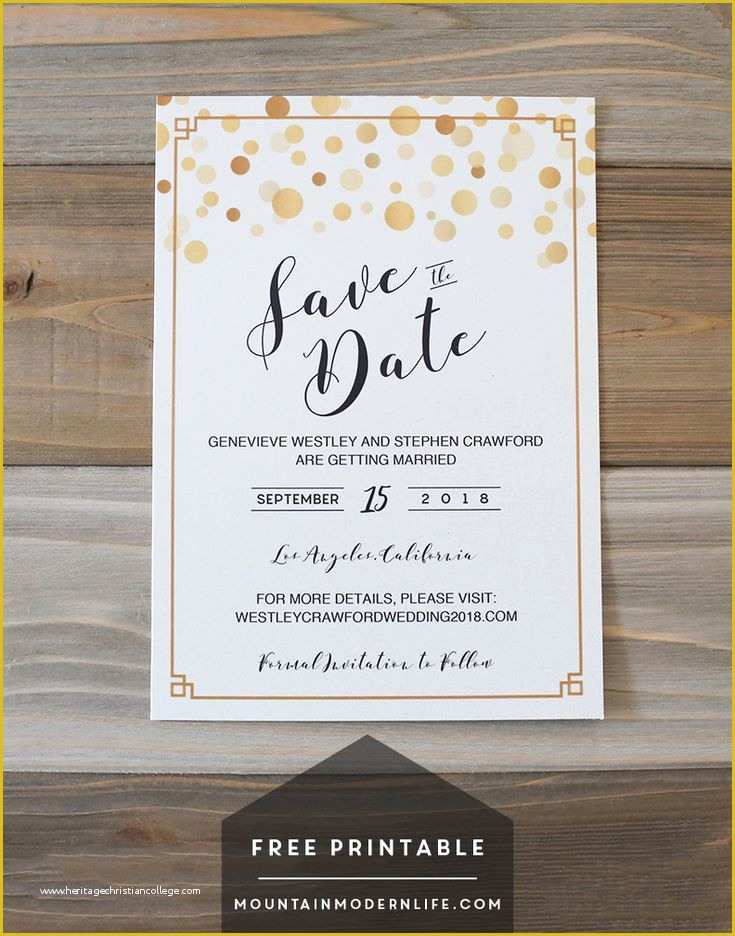 Free Printable Save the Date Templates Of 17 Best Images About Diy Wedding Projects &amp; Tutorials On