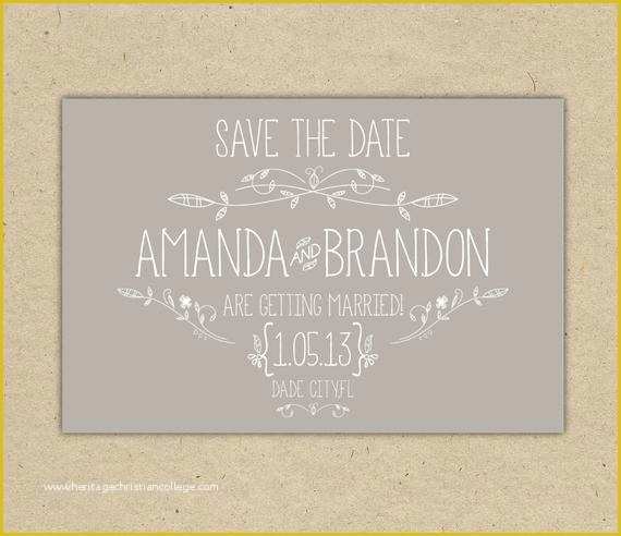 Free Printable Save the Date Templates Of Save the Date Custom Printable Template Vintage 2054