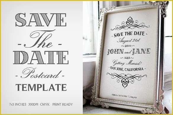 Free Printable Save the Date Templates Of Save the Date Postcard Template – 25 Free Psd Vector Eps