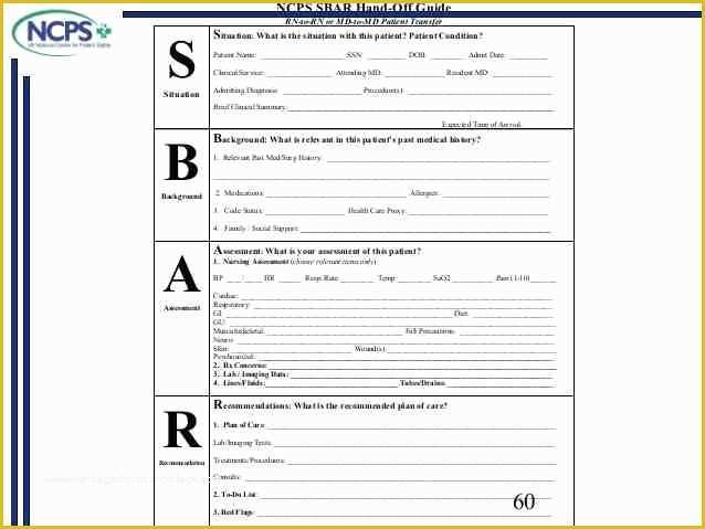 Free Printable Sbar Template Of Sbar Template