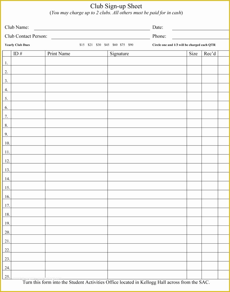 Free Printable Sign In Sheet Template Of 26 Free Sign Up Sheet Templates Excel & Word