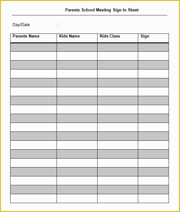 Free Printable Sign In Sheet Template Of 75 Sign In Sheet Templates Doc Pdf