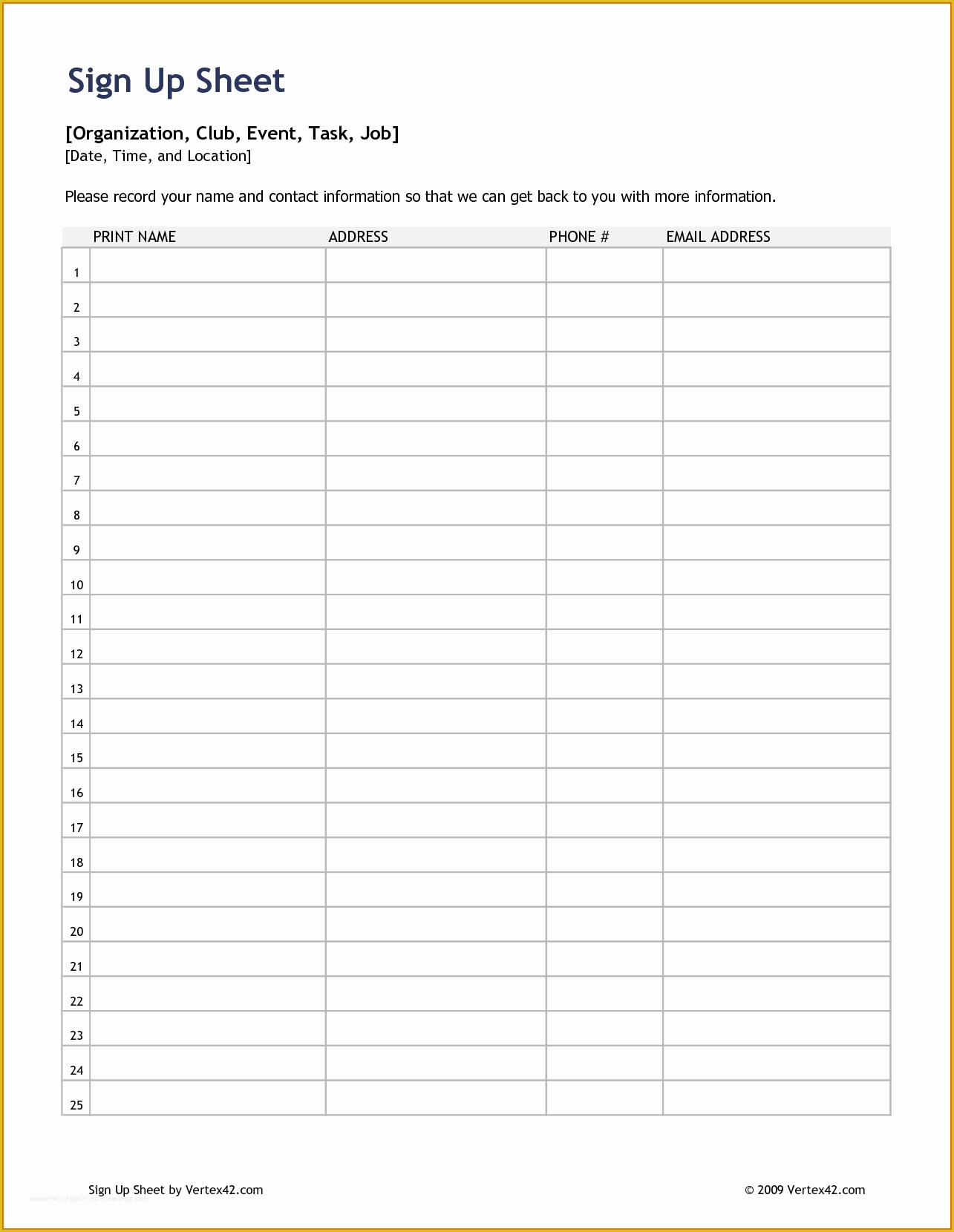 Free Printable Sign In Sheet Template Of 8 Printable Sign Up Sheet Templatereference Letters Words