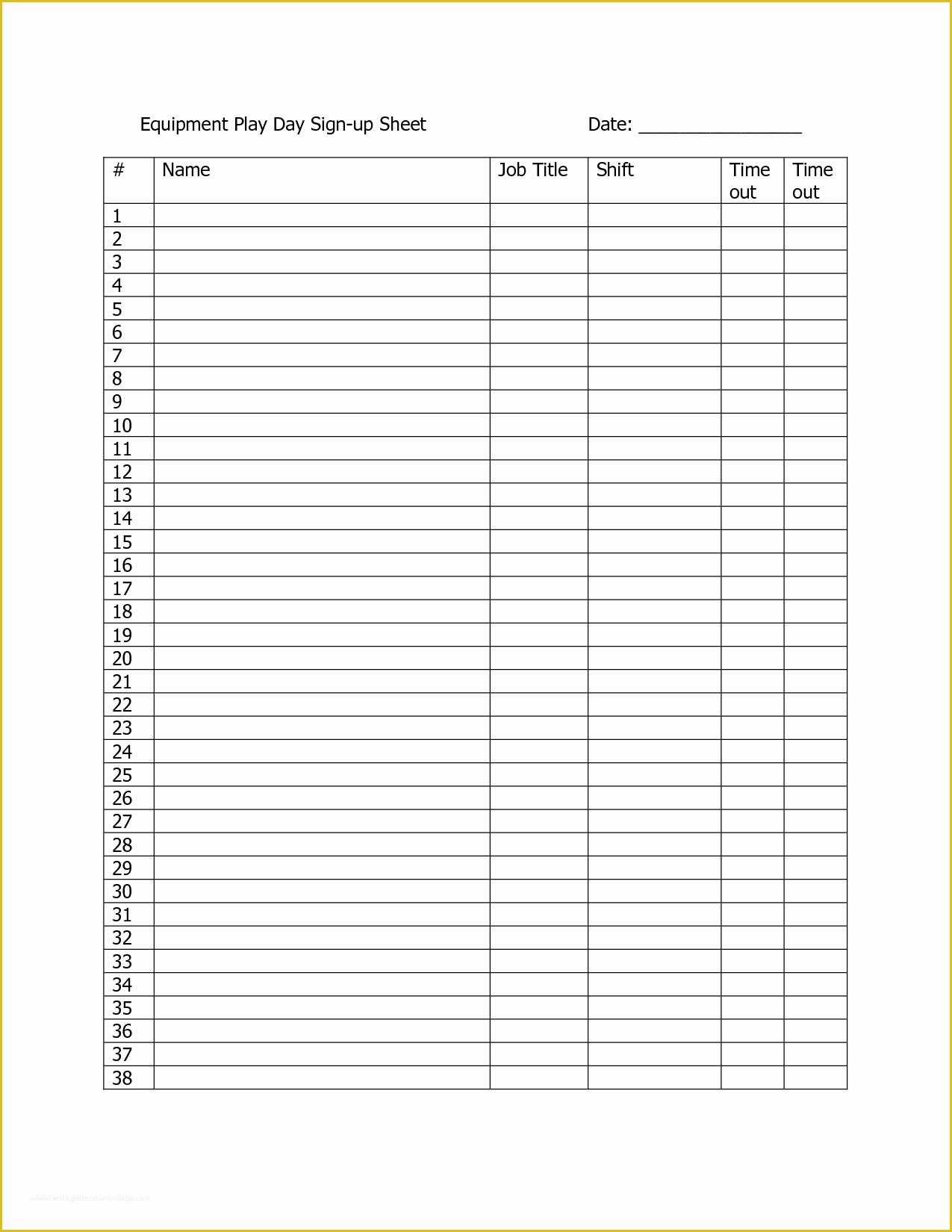 Free Printable Sign In Sheet Template Of Customizable Printable Sign Up Sheets Templates