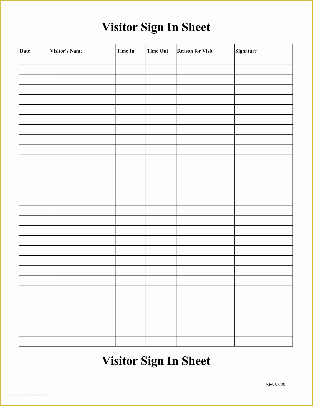 Free Printable Sign In Sheet Template Of event Sign In Sheet Template Bamboodownunder