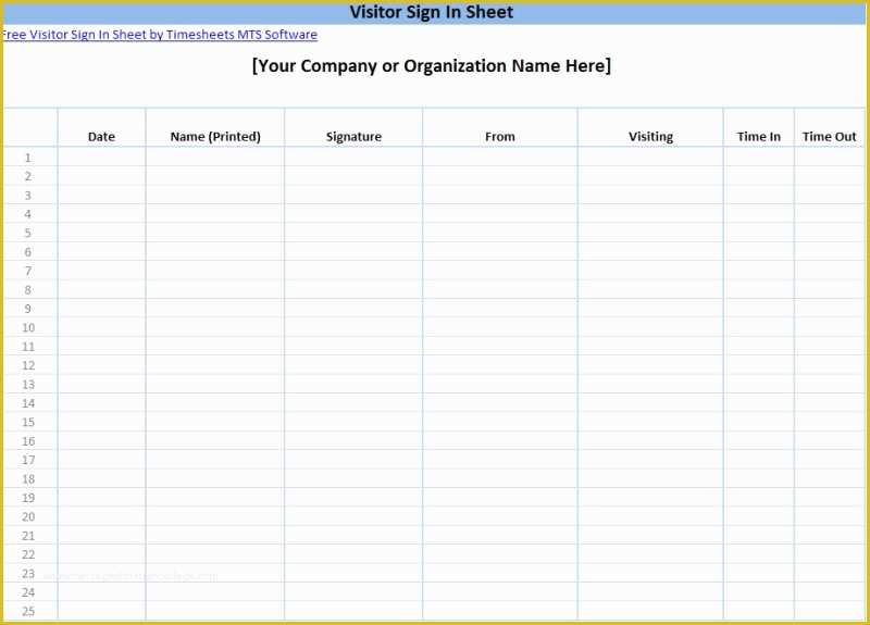 Free Printable Sign In Sheet Template Of Printable Sign In Sheet Templates