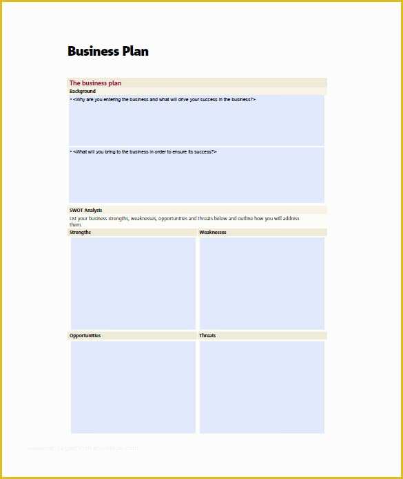 small business plan template canada