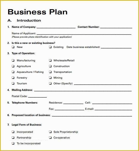 Free Printable Simple Business Plan Template Of Business Plan Templates 6 Download Free Documents In