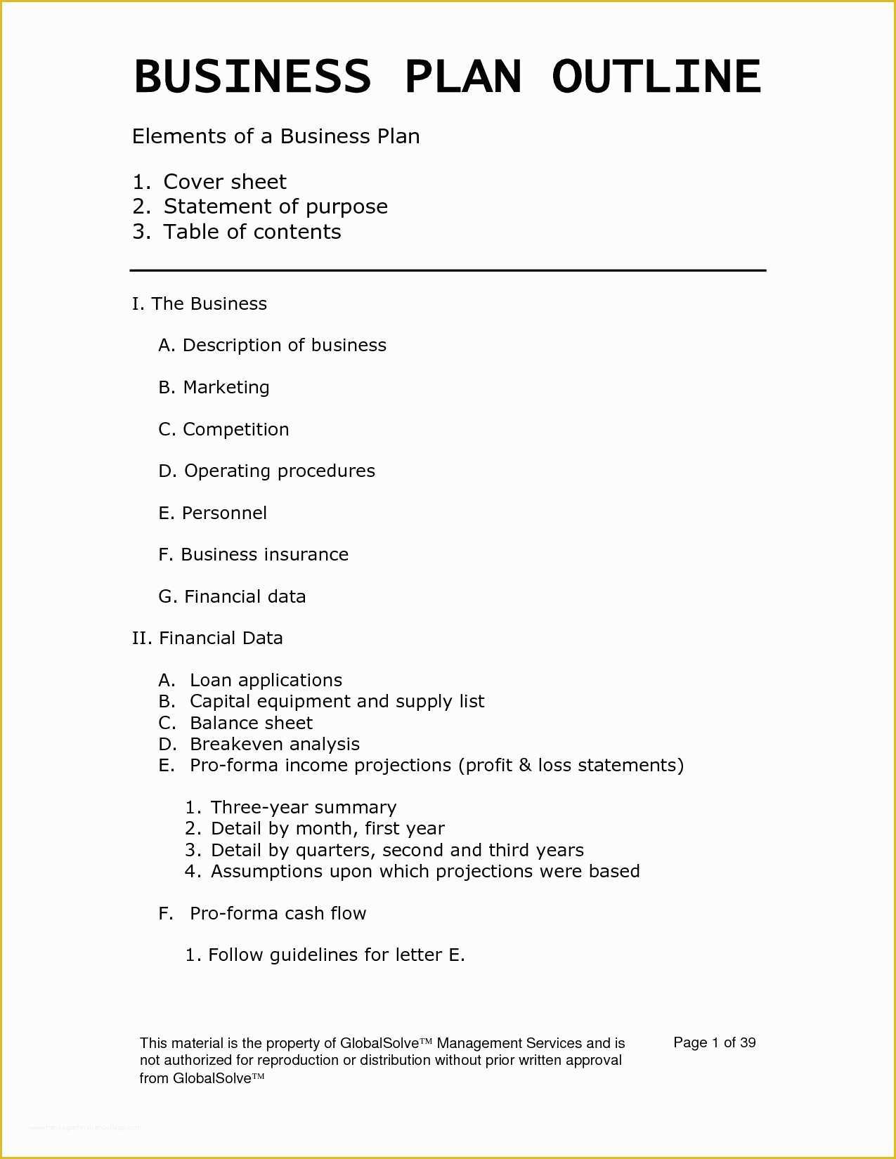 Free Printable Simple Business Plan Template Of Easy Business Plan Template Beepmunk