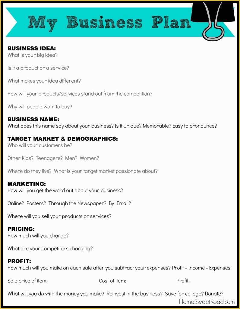 Free Printable Simple Business Plan Template Of Free Business Plan