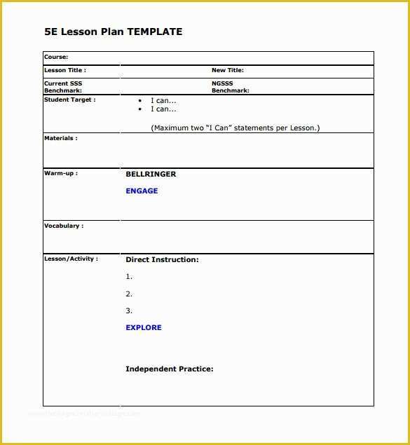 Free Printable Simple Business Plan Template Of Sample Simple Lesson Plan Template 11 Download Documents
