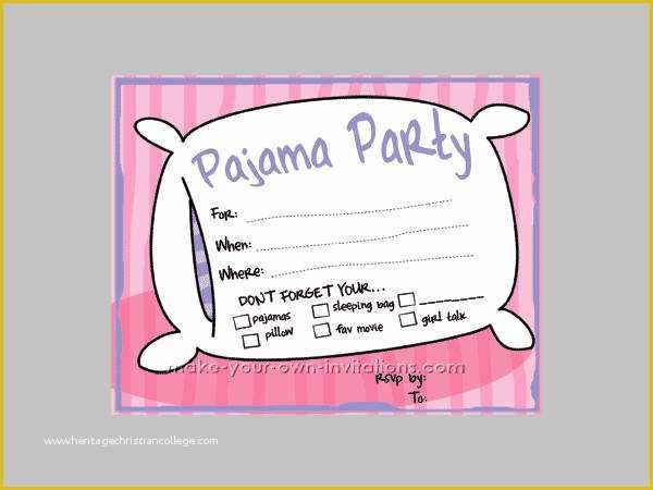 Free Printable Slumber Party Invitations Templates Of 16 Slumber Party Invitation Designs & Templates Psd Ai