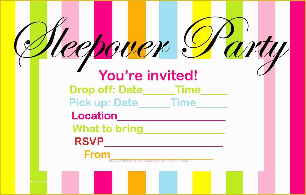 Free Printable Slumber Party Invitations Templates Of Fancy Sleepover Party Invitations Free Exactly