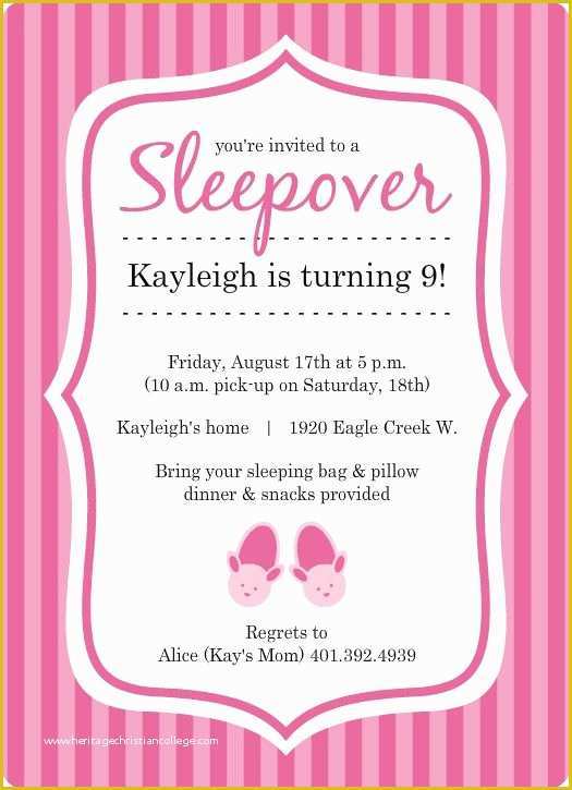 Free Printable Slumber Party Invitations Templates Of Free Princess Birthday Slumber Party Invitations Templates