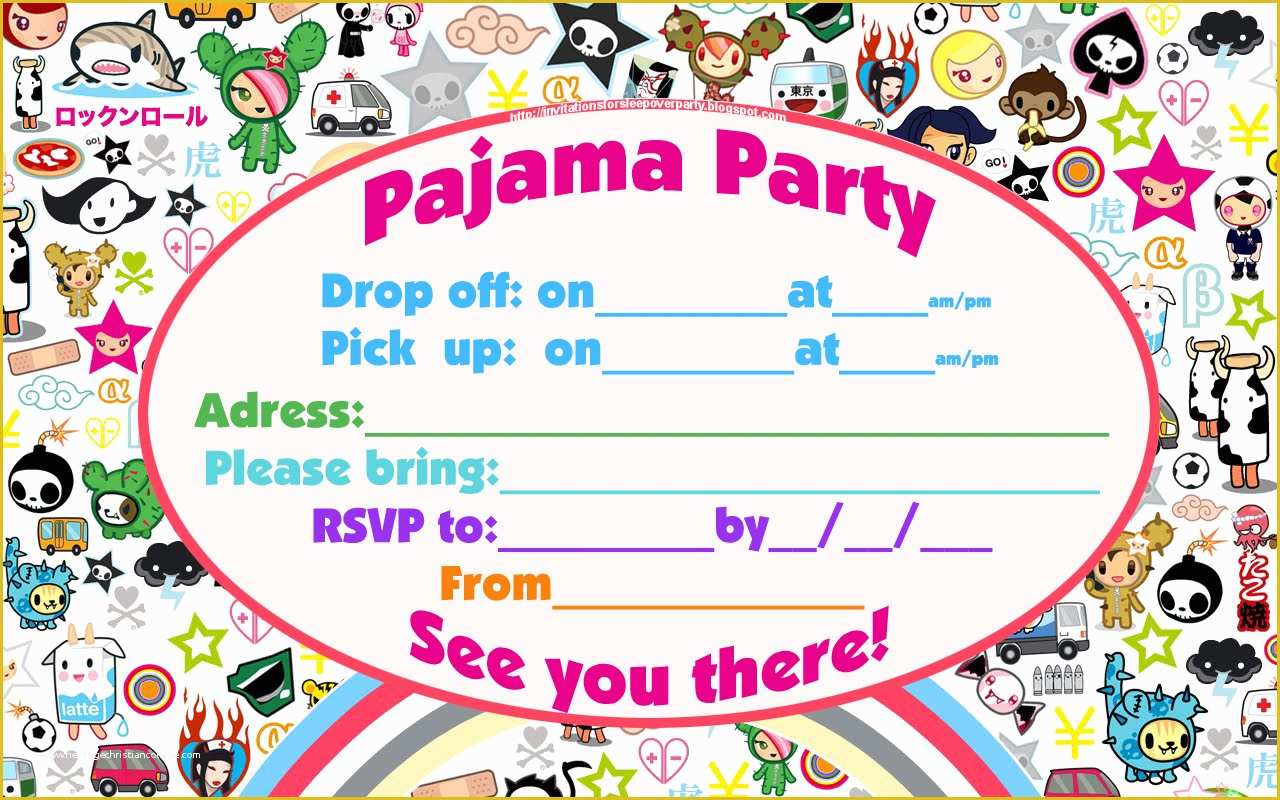 Free Printable Slumber Party Invitations Templates Of Free Printable Birthday Sleepover Invitation Templates