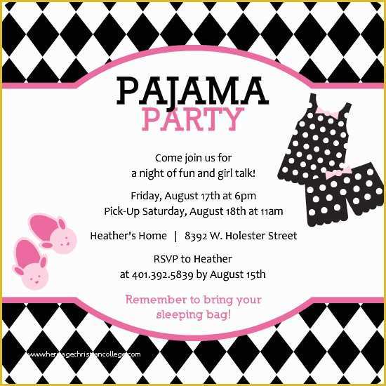 Free Printable Slumber Party Invitations Templates Of Sleepover Party Invitations Template