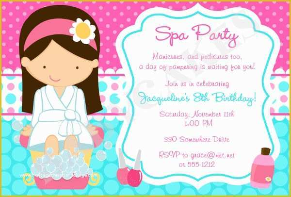 Free Printable Spa Party Invitations Templates Of 12 Spa Party Invitations Psd Ai Word