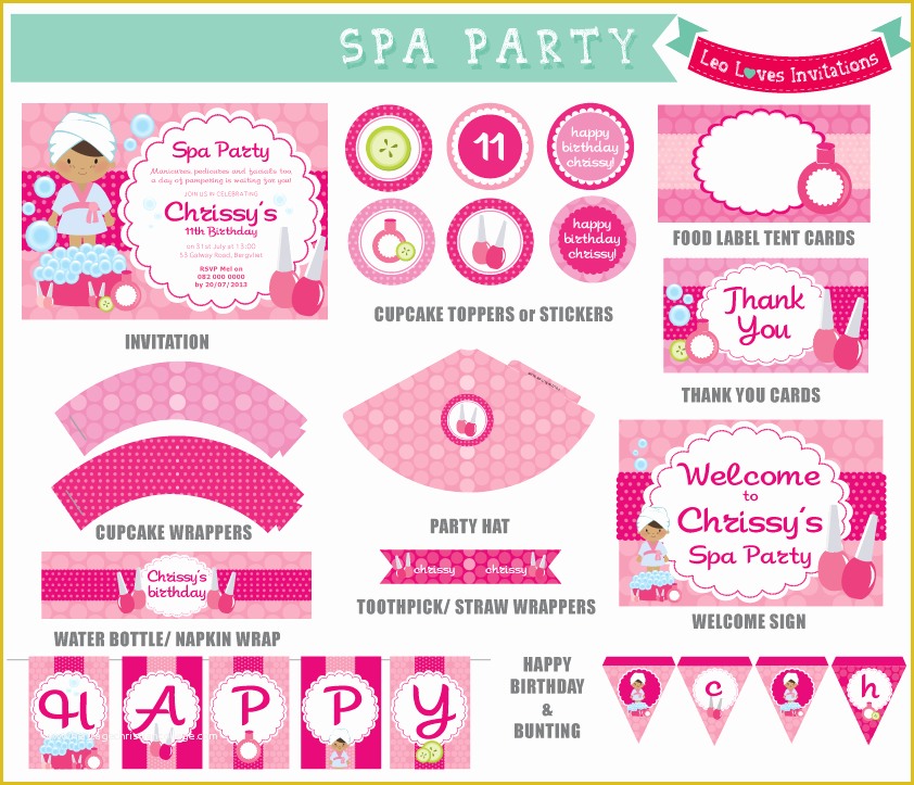 Free Printable Spa Party Invitations Templates Of 9 Best Of Spa Party Free Printables Free