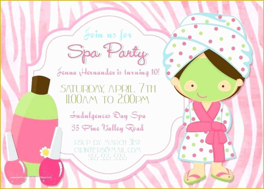 Free Printable Spa Party Invitations Templates Of Free Printable Spa Party Invitations Template Great Free