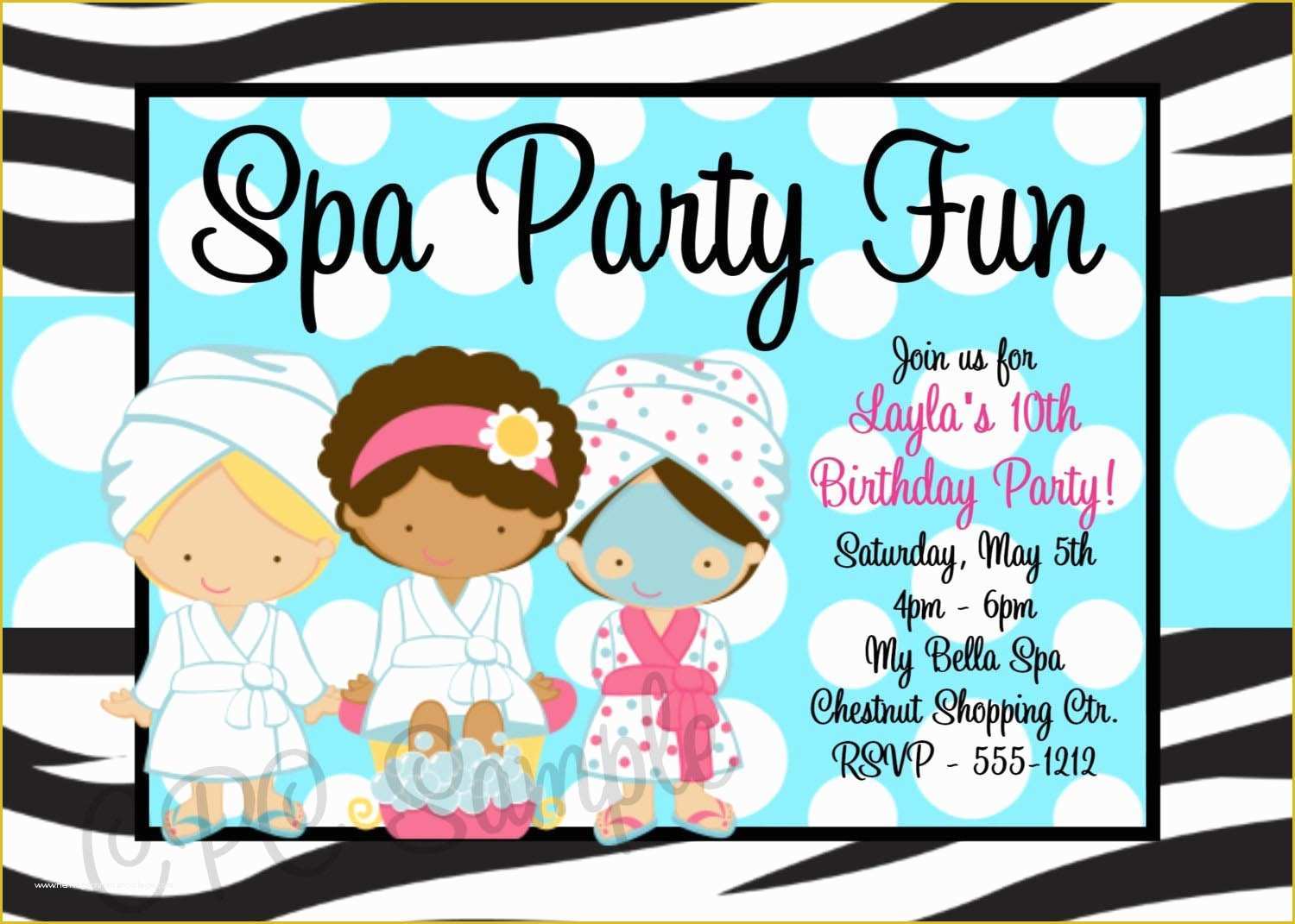 Free Printable Spa Party Invitations Templates Of Printable Spa Party Invitations