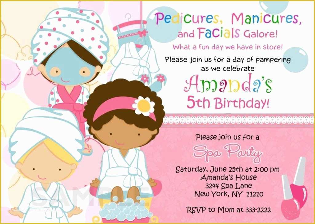 Free Printable Spa Party Invitations Templates Of Spa Birthday Party Invitations Printables Free