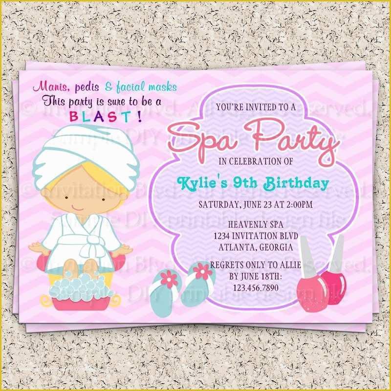 Free Printable Spa Party Invitations Templates Of Spa Party Clip Art