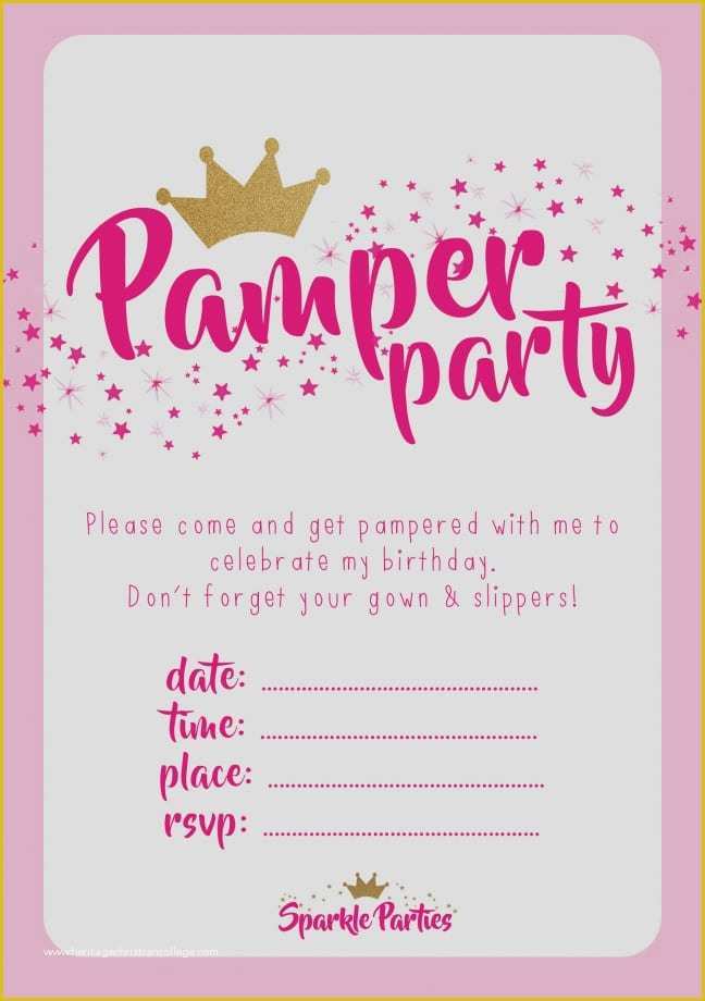 Free Printable Spa Party Invitations Templates Of Spa Party Invitation Template Free