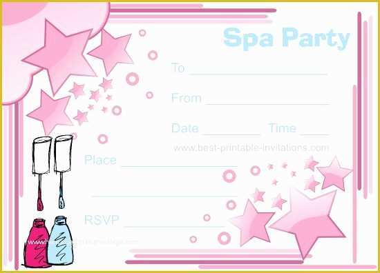 Free Printable Spa Party Invitations Templates Of Spa Party Invitations