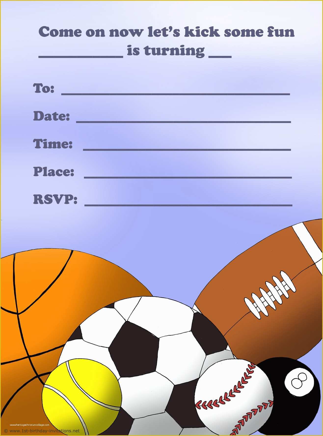 Free Printable Sports Birthday Invitation Templates Of 14 Printable Birthday Invitations Many Fun themes