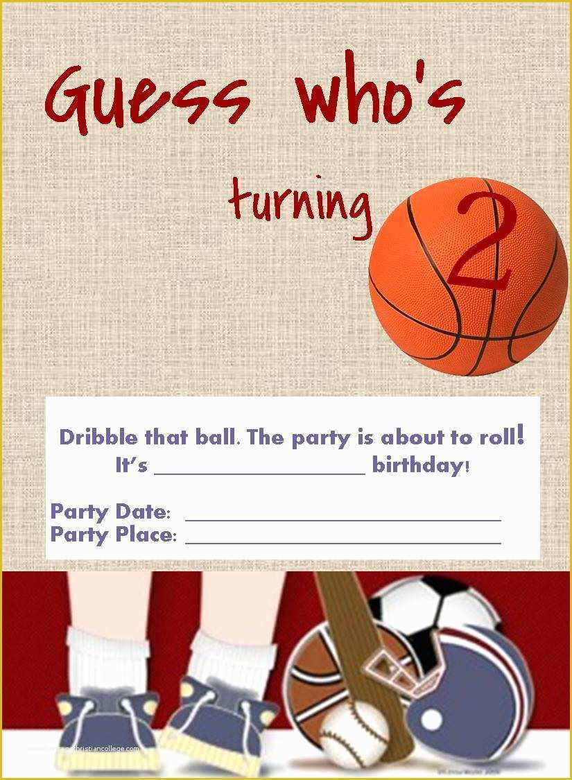 Free Printable Sports Birthday Invitation Templates Of Downloadable Birthday Party Invites New Designs