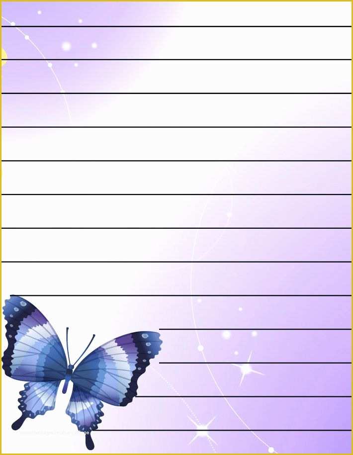 Free Printable Stationery Templates Of butterflies Free Printable Stationery for Kids Primary