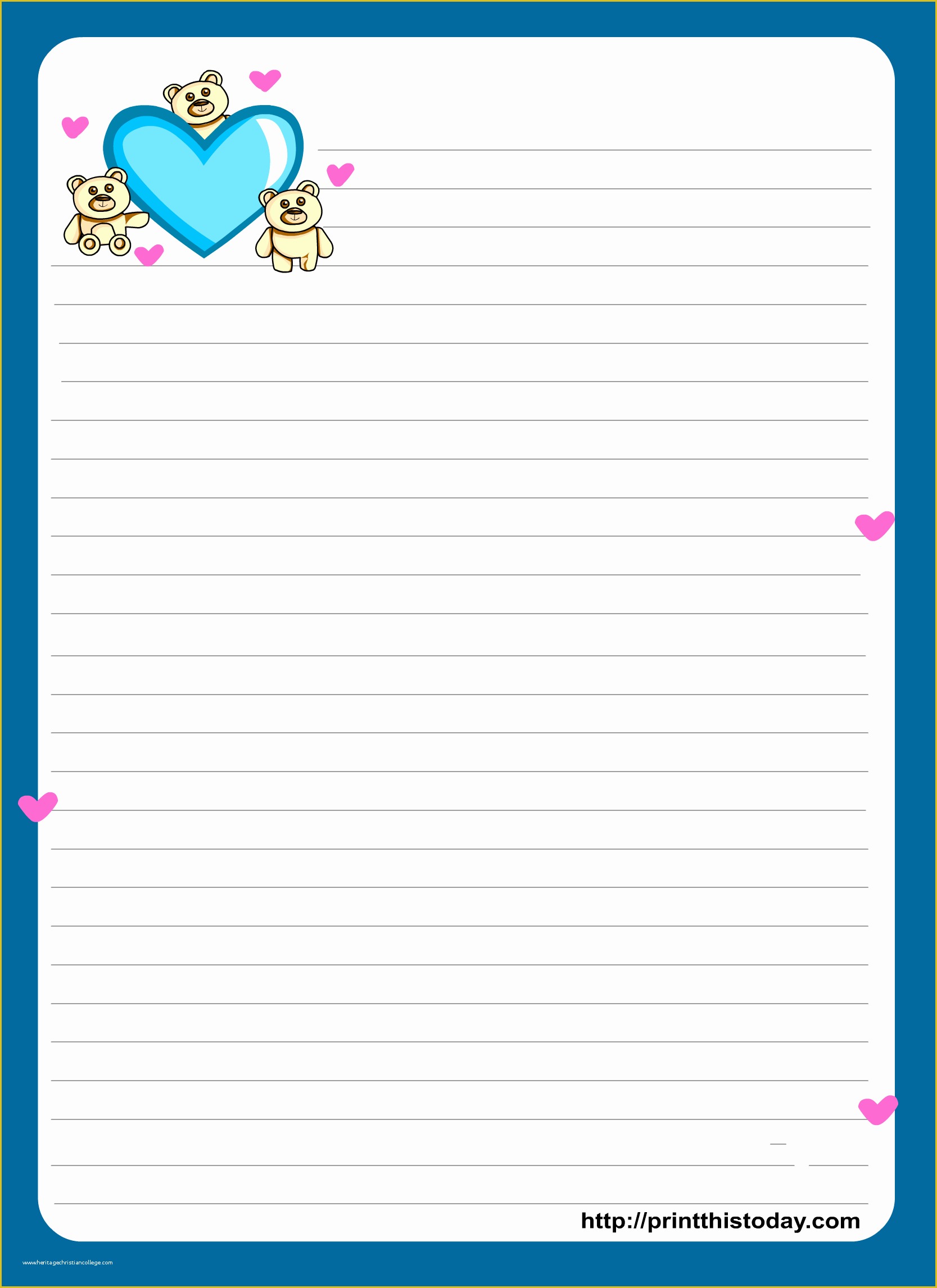 Free Printable Stationery Templates Of Miss You Love Letter Pad Stationery